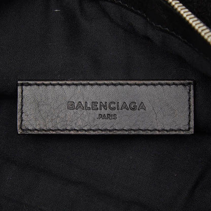 Balenciaga Classic Clip M Clutch Black Suede Leather