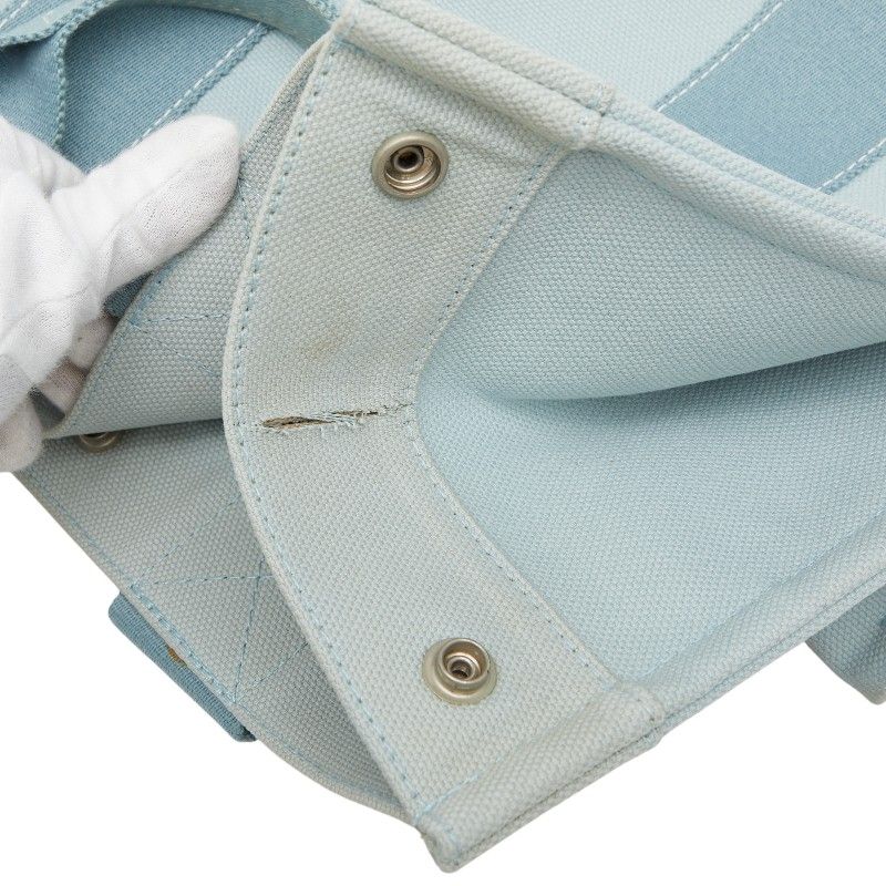 Hermes Bora PM Tote Blue Canvas