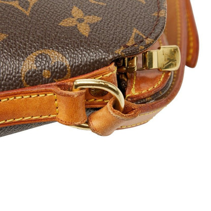 Louis Vuitton Monogram Drouot Crossbody Shoulder Bag Brown Leather