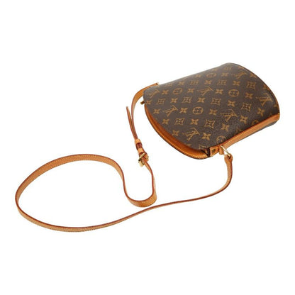 Louis Vuitton Monogram Drouot Crossbody Shoulder Bag Brown Leather