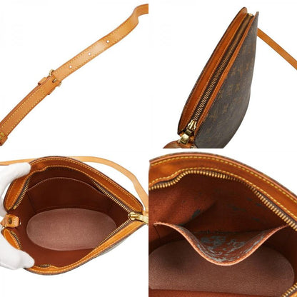 Louis Vuitton Monogram Drouot Crossbody Shoulder Bag Brown Leather