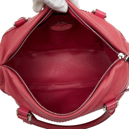 Loewe Anagram Tassel Shoulder Bag 2-Way Pink Red Leather