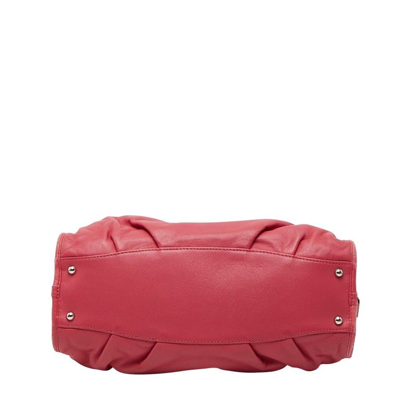 Loewe Anagram Tassel Shoulder Bag 2-Way Pink Red Leather