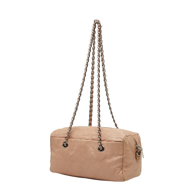 Prada Logo Pink Leather