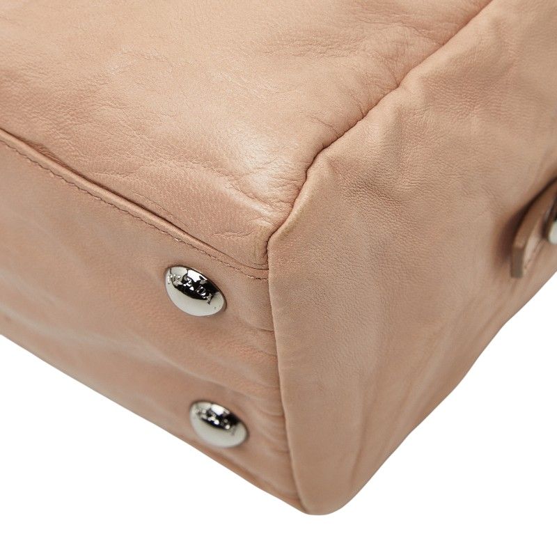 Prada Logo Pink Leather
