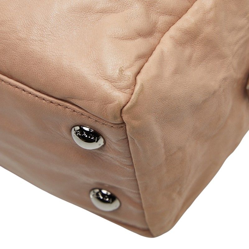 Prada Logo Pink Leather
