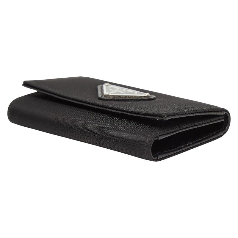 Prada 6 Key Case Black Nylon Key Holder