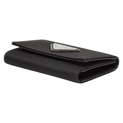 Prada 6 Key Case Black Nylon Key Holder