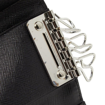 Prada 6 Key Case Black Nylon Key Holder