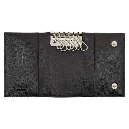 Prada 6 Key Case Black Nylon Key Holder