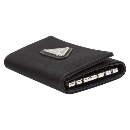 Prada 6 Key Case Black Nylon Key Holder