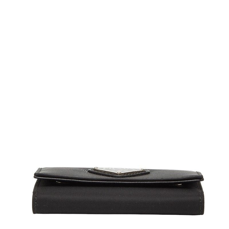 Prada 6 Key Case Black Nylon Key Holder