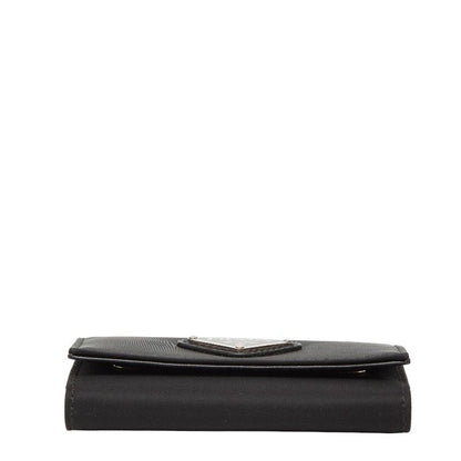 Prada 6 Key Case Black Nylon Key Holder
