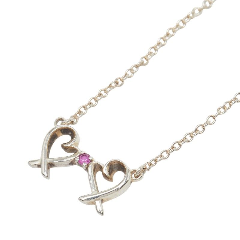 Tiffany & Co. Double Loving Silver Pink