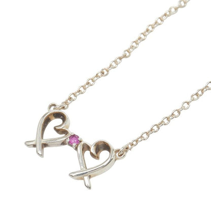Tiffany & Co. Double Loving Silver Pink