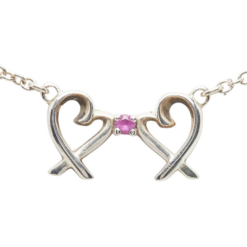 Tiffany & Co. Double Loving Silver Pink
