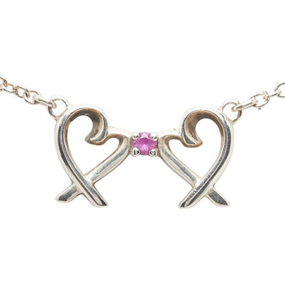 Tiffany & Co. Double Loving Silver Pink