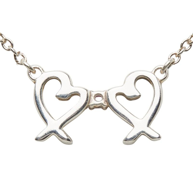 Tiffany & Co. Double Loving Silver Pink