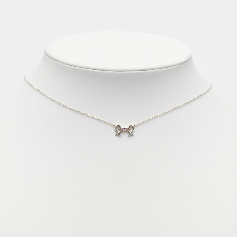 Tiffany & Co. Double Loving Silver Pink