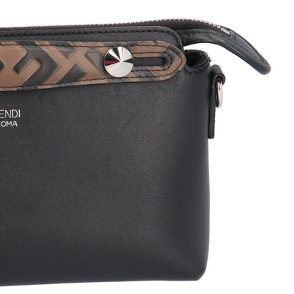 Fendi by the Way Mini Shoulder Bag Leather Black Brown