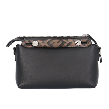 Fendi by the Way Mini Shoulder Bag Leather Black Brown