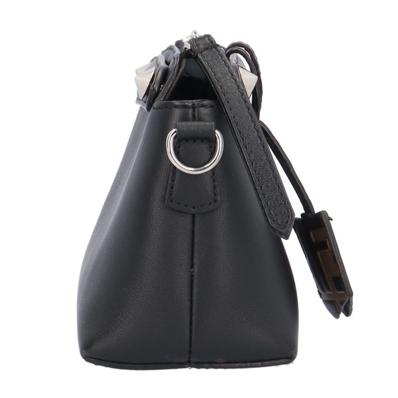 Fendi by the Way Mini Shoulder Bag Leather Black Brown