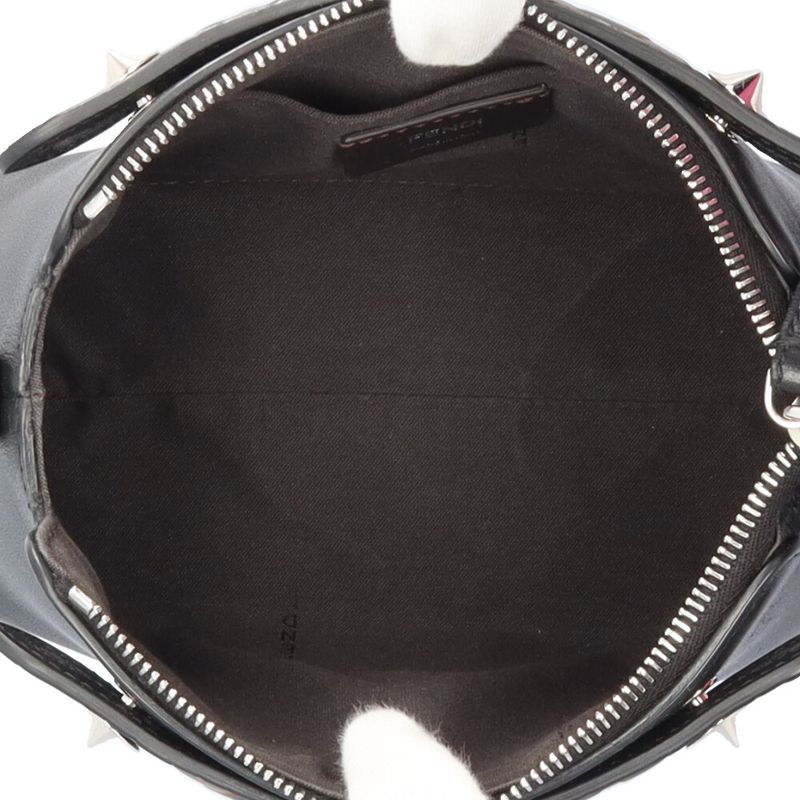 Fendi by the Way Mini Shoulder Bag Leather Black Brown