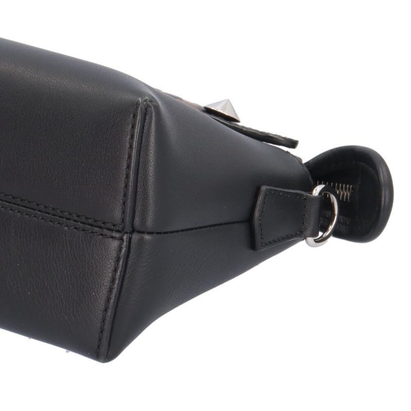 Fendi by the Way Mini Shoulder Bag Leather Black Brown