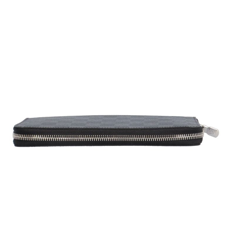 Louis Vuitton Zippy Organizer NM Damier Graphite Wallet Black Gray
