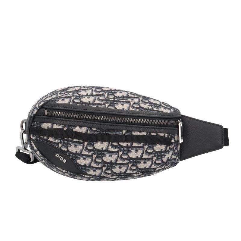 Dior Scarab Oak Belt Bag Leather Beige Black