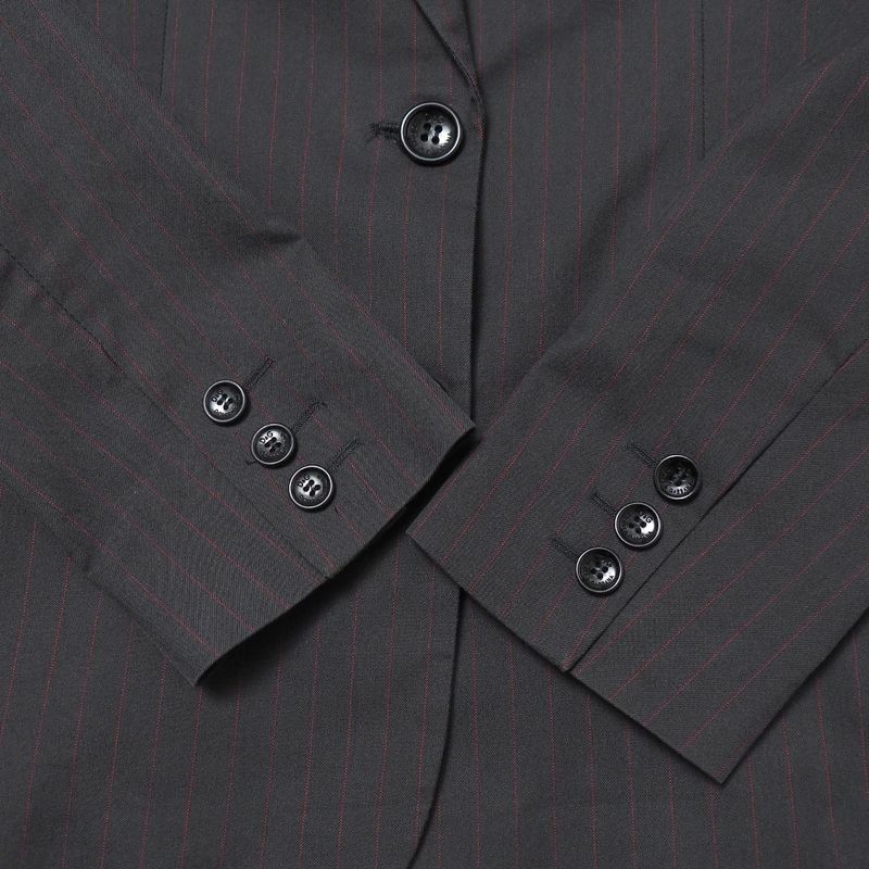 Dolce & Gabbana Tailored Jacket 24 38 Striped Blue Leather Dark Gray X Red Stripe