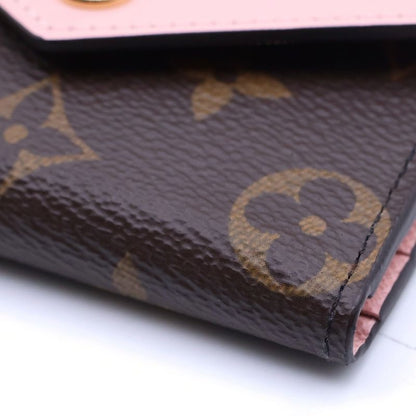 Louis Vuitton Monogram Portefeuille Zoe Brown Pink Leather Compact