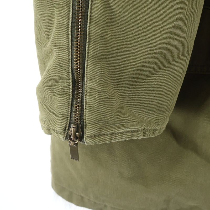 Saint Laurent Paris Rack in Fur Lining Hooded Zip Up Long Jacket Mods Coat