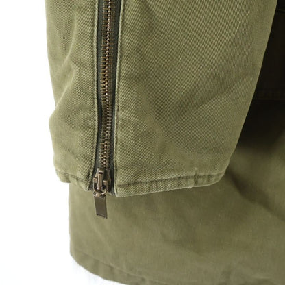 Saint Laurent Paris Rack in Fur Lining Hooded Zip Up Long Jacket Mods Coat