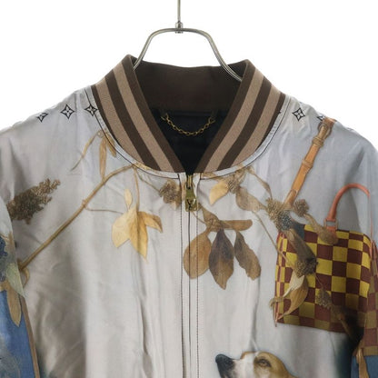 Louis Vuitton Silk Scarf Lining Quilted All Over Pattern Veneer Jacket