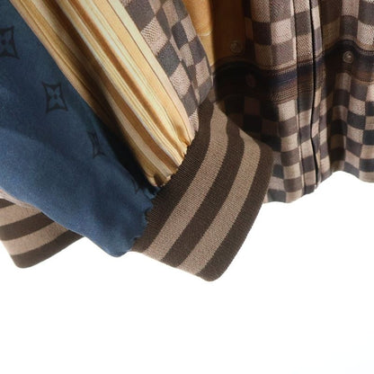 Louis Vuitton Silk Scarf Lining Quilted All Over Pattern Veneer Jacket