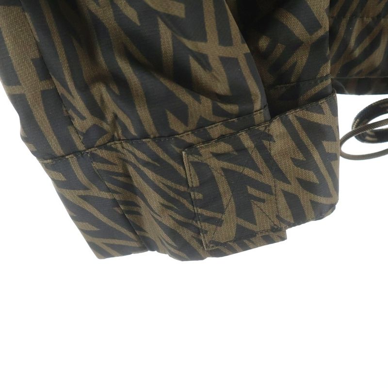 Fendi Front Mouth Contrast Varsity Jacket Beige Black