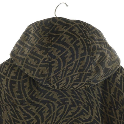 Fendi Front Mouth Contrast Varsity Jacket Beige Black