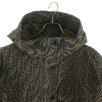 Fendi Front Mouth Contrast Varsity Jacket Beige Black