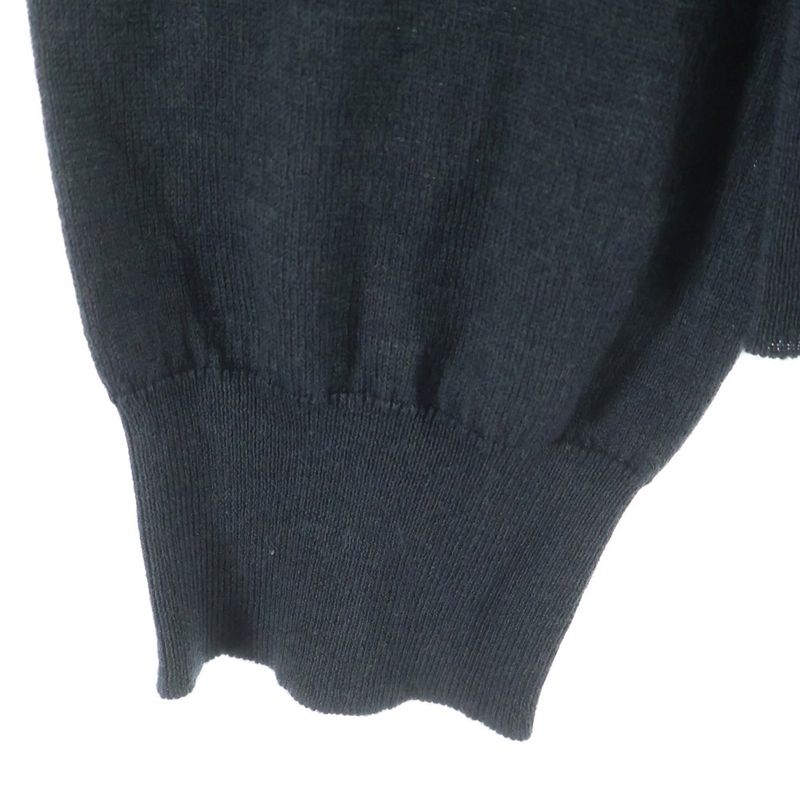Hermes Cashmere Blend Bicolor Knit Sweater Gray Navy