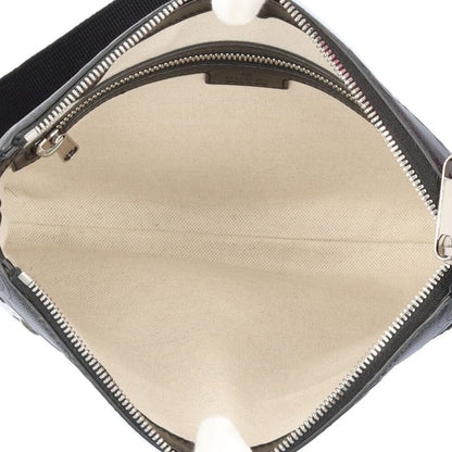 Gucci Messenger Bag GG Embossed Leather Black