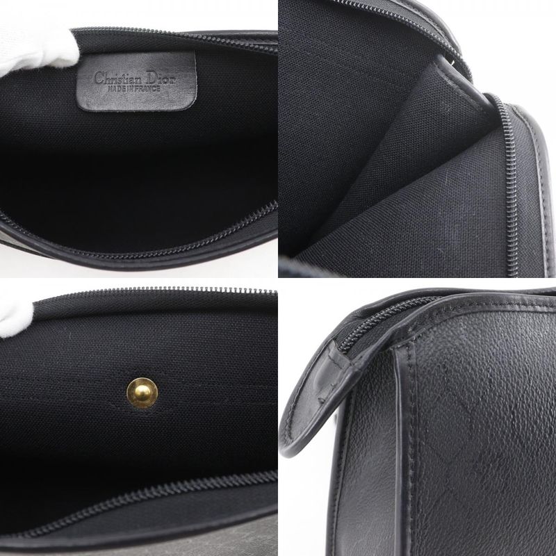 Dior Honeycomb Pattern Vintage Black Clutch