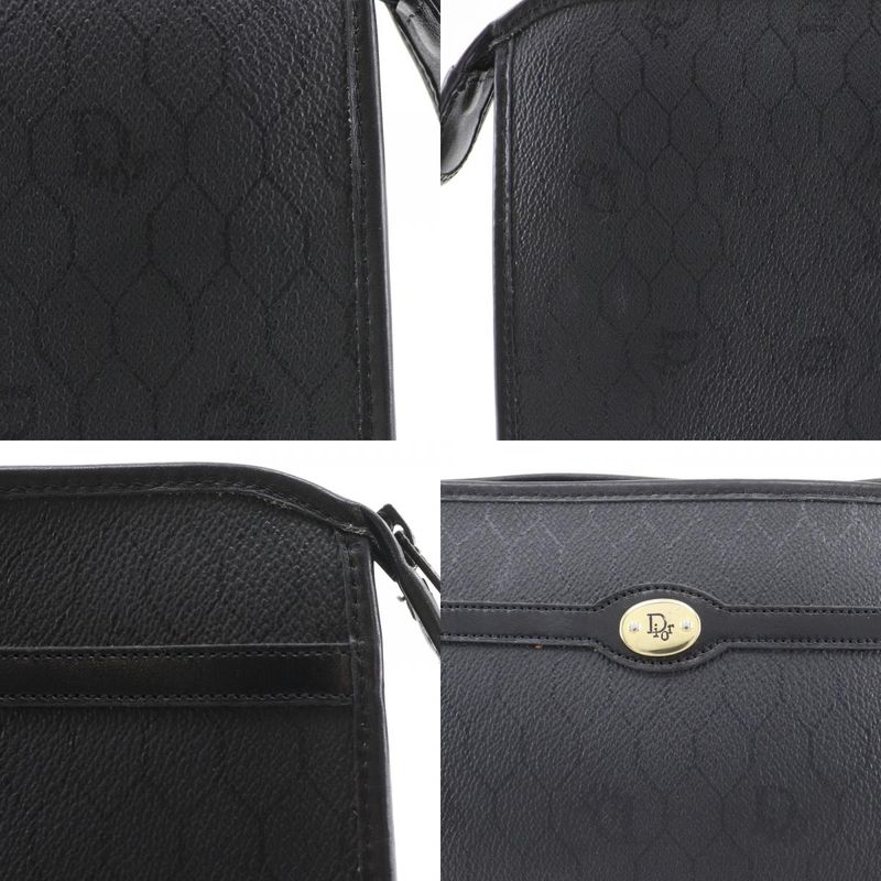 Dior Honeycomb Pattern Vintage Black Clutch