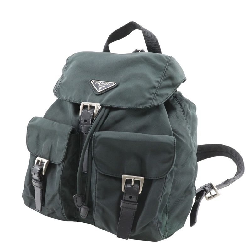 Prada Nylon Green Backpack