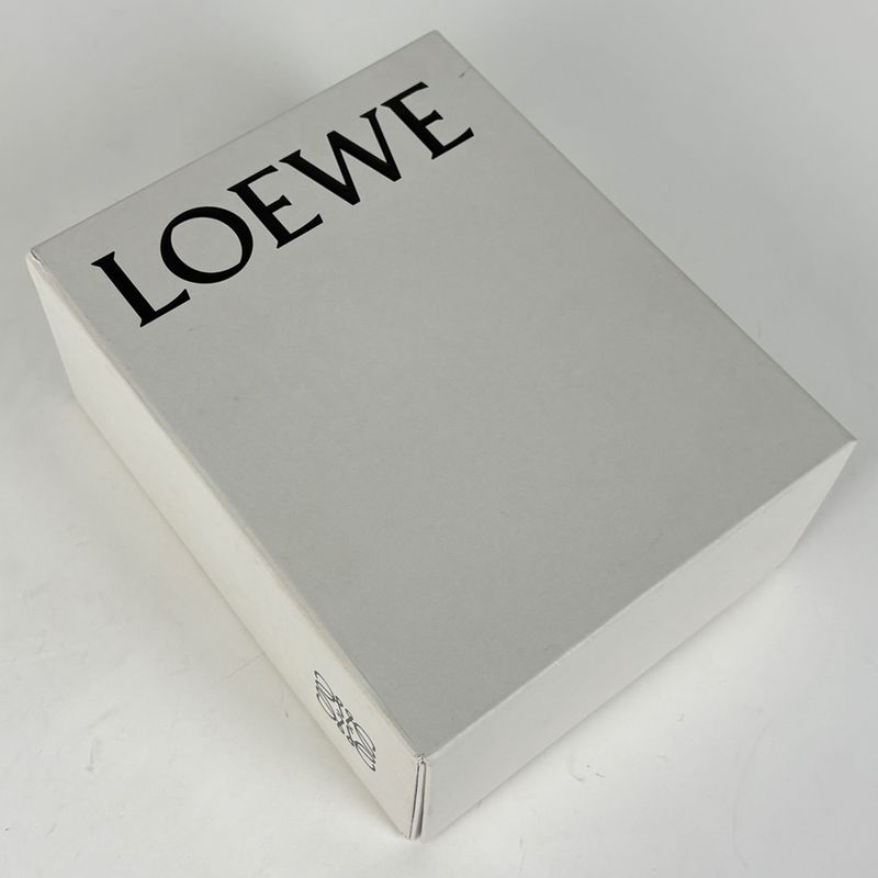 Loewe Scarf Anagram Wool Silk Polyurethane Navy