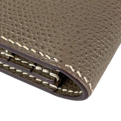 Hermes Bearn Souffle Logo Bifold Wallet Veau Epsom Etoupe