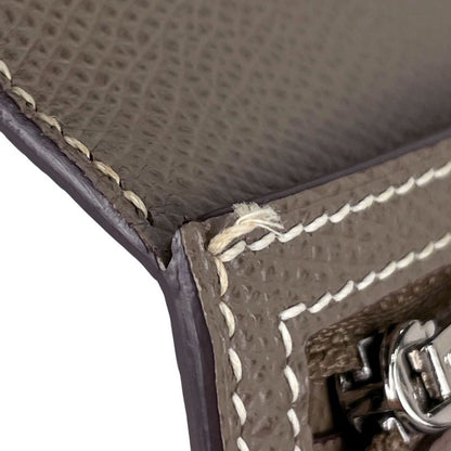 Hermes Bearn Souffle Logo Bifold Wallet Veau Epsom Etoupe
