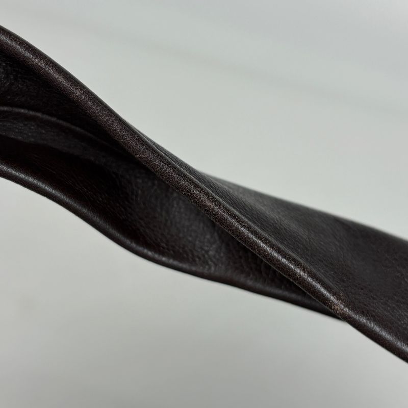 Celine Logo Handbag Blason Leather Dark Brown