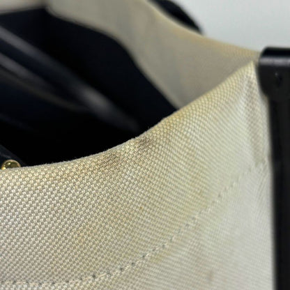 Balenciaga Tote 2-Way Shoulder Bag Canvas White Black