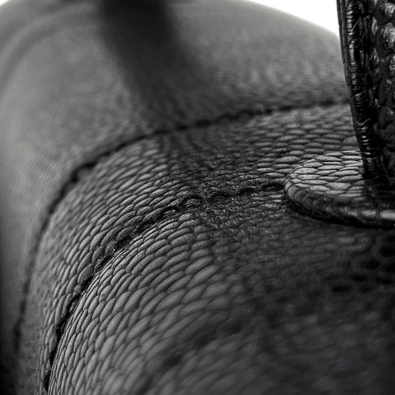 Chanel Mademoiselle Handbag CC Logo Caviar Leather Black